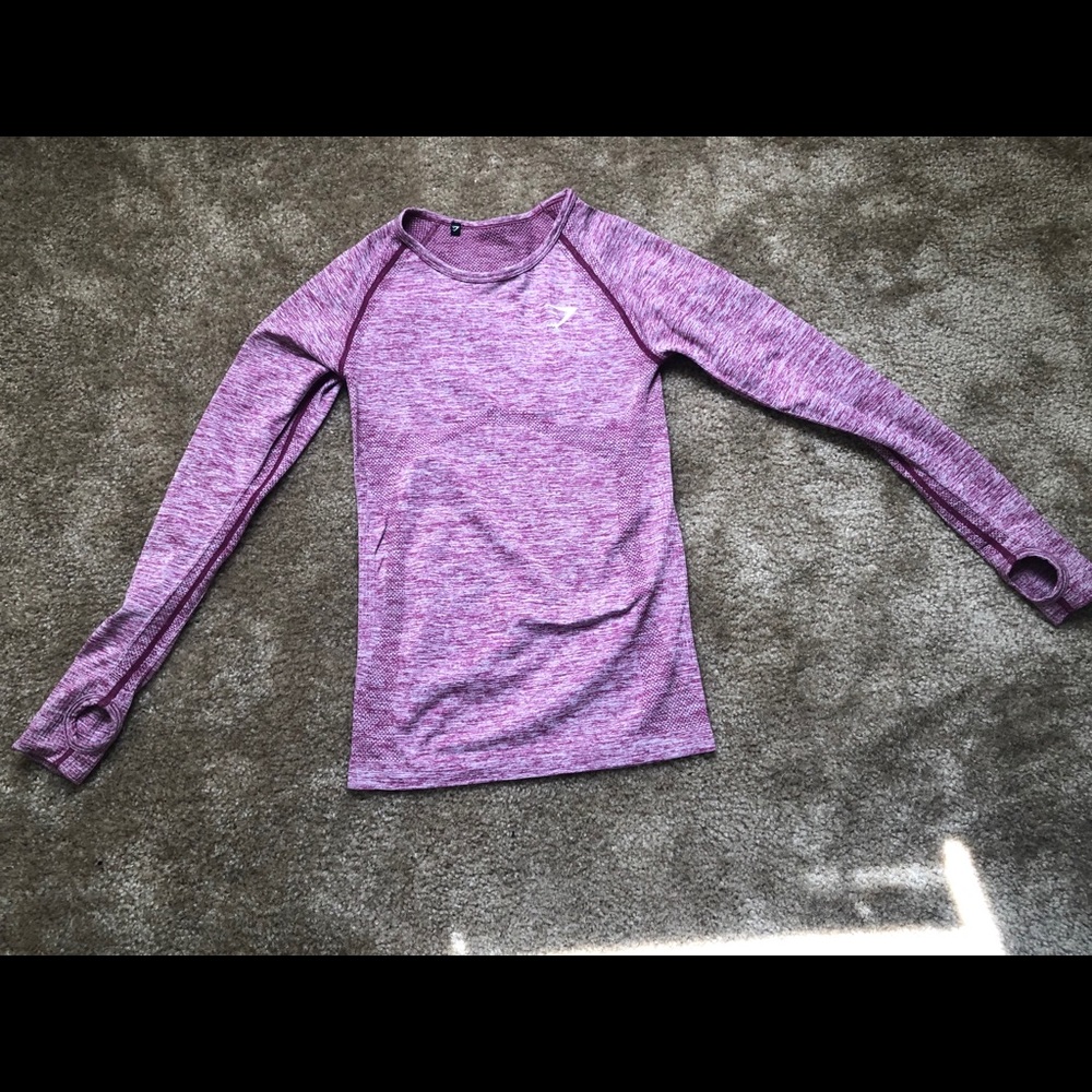 Gymshark dry seamless pink long sleeve xs
